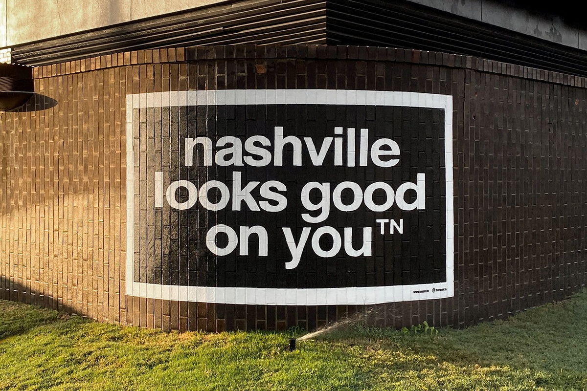 21st Ave // nashville looks good on you mural location nashᵀᴺ
