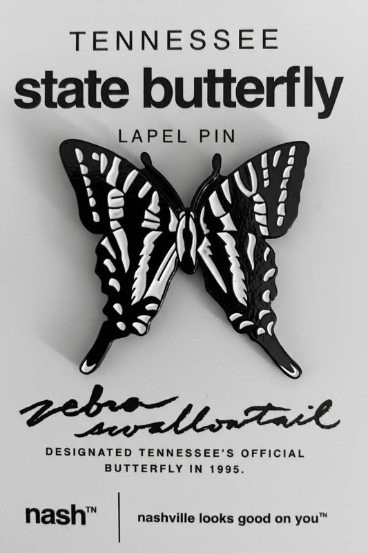 Zebra Swallowtail Lapel Pin
