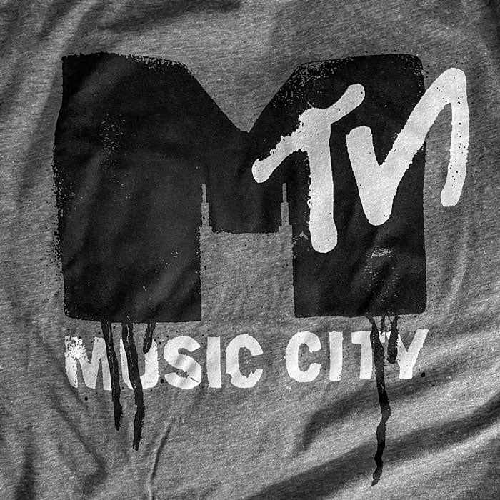 Spray Painted Music City Tee