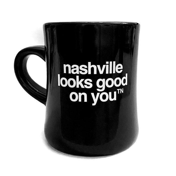 nashville looks good on you  Black Diner Mug